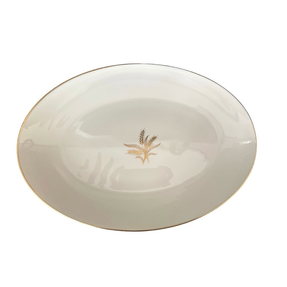 Vintage: Lenox • “Wheat” Gold Trimmed Oval Platter‎